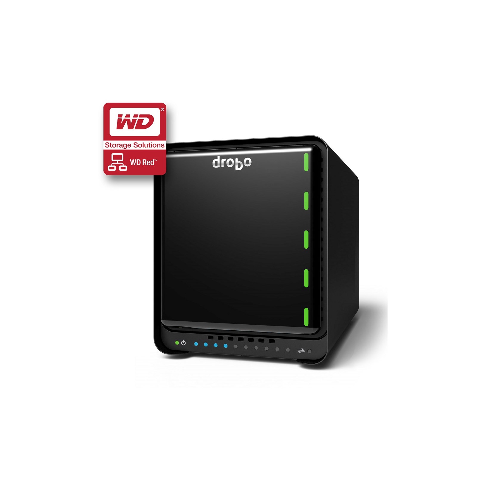 Drobo 5N 5 Bay NAS Storage Array with 4TB (2 x 2TB) WD Red Hard Disk